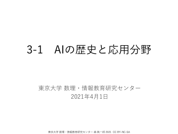 3-1 人工智能的历史和应用